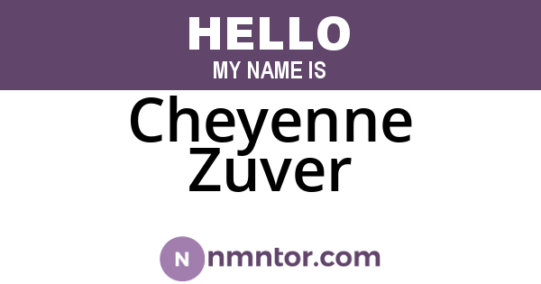 Cheyenne Zuver