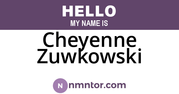 Cheyenne Zuwkowski