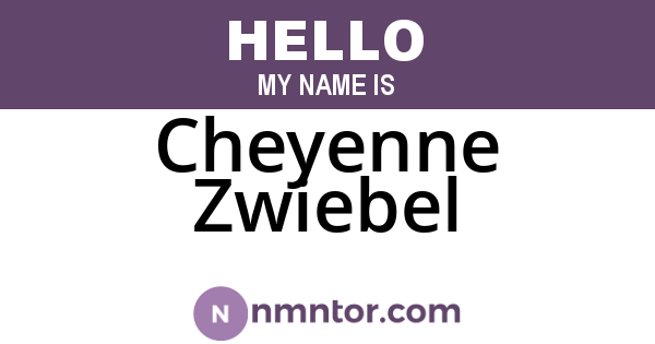 Cheyenne Zwiebel