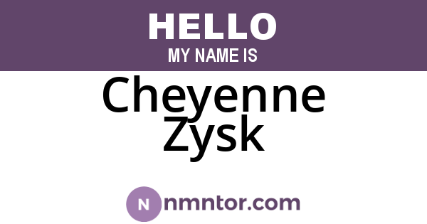 Cheyenne Zysk