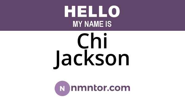 Chi Jackson
