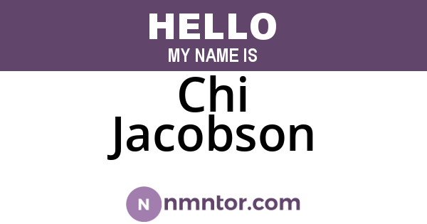 Chi Jacobson