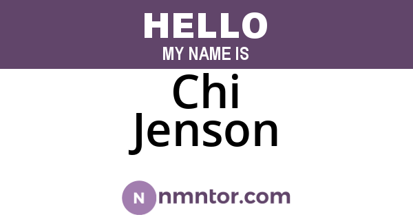 Chi Jenson