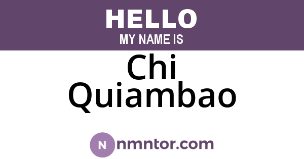 Chi Quiambao