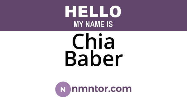 Chia Baber