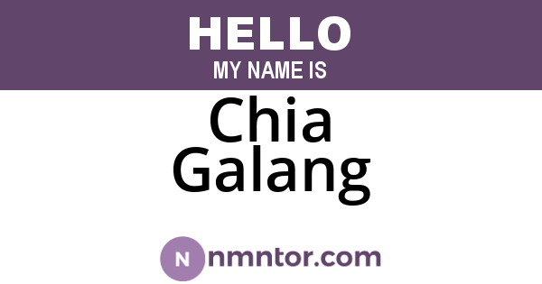 Chia Galang