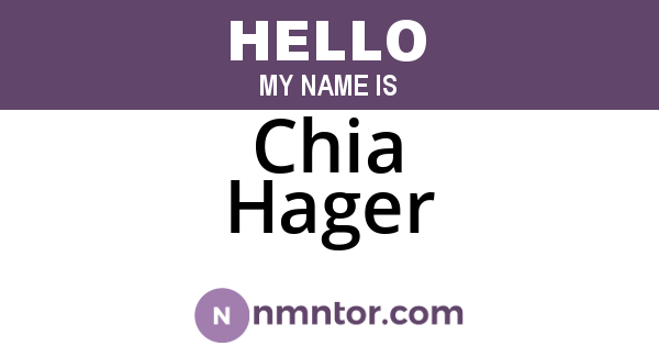 Chia Hager