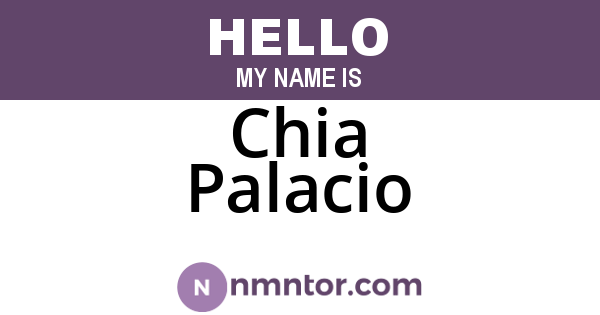 Chia Palacio