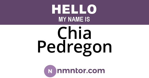 Chia Pedregon