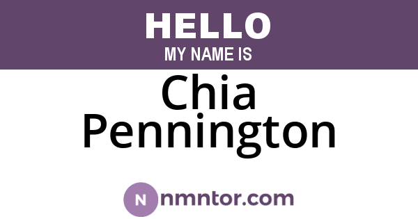 Chia Pennington