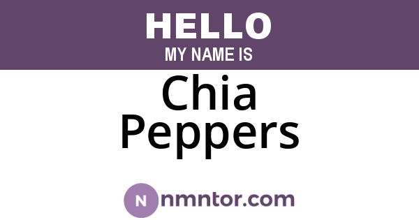 Chia Peppers