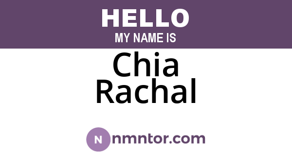 Chia Rachal