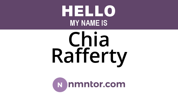 Chia Rafferty