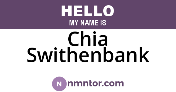 Chia Swithenbank