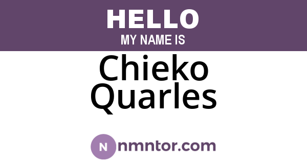 Chieko Quarles