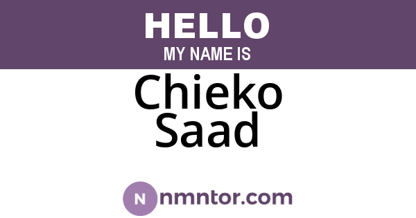 Chieko Saad