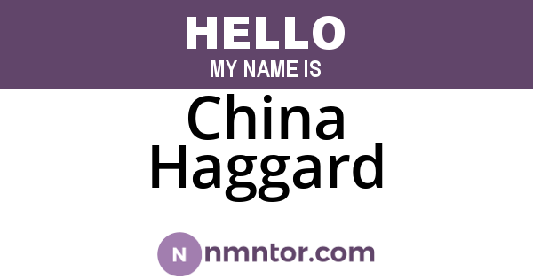China Haggard