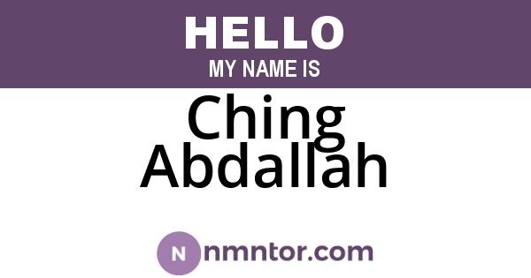 Ching Abdallah