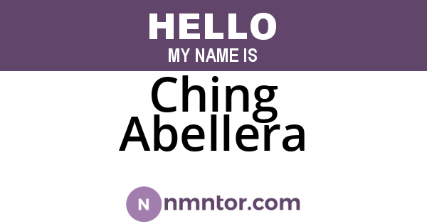 Ching Abellera