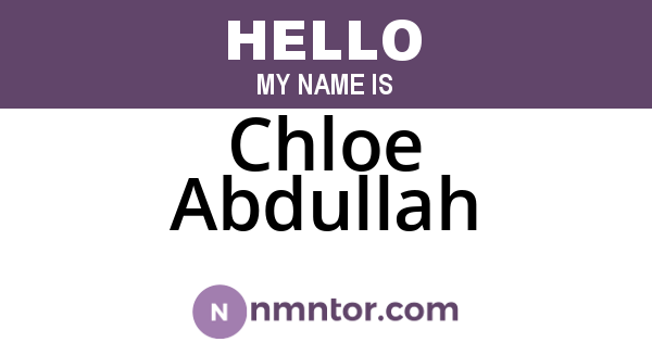 Chloe Abdullah