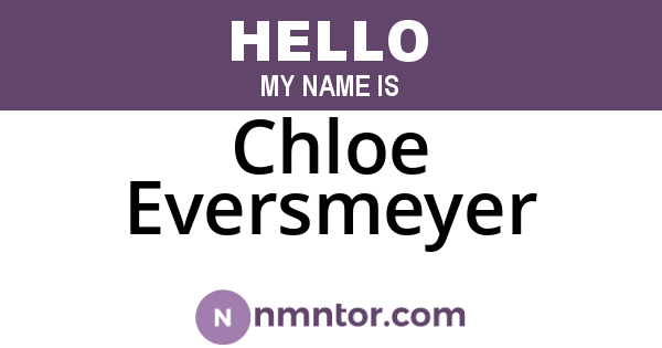 Chloe Eversmeyer