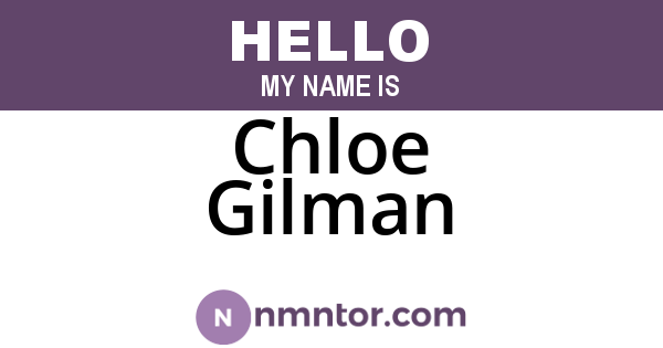 Chloe Gilman