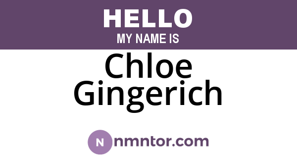 Chloe Gingerich