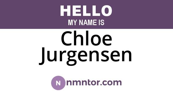 Chloe Jurgensen