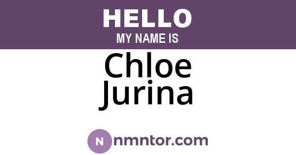 Chloe Jurina