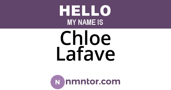 Chloe Lafave