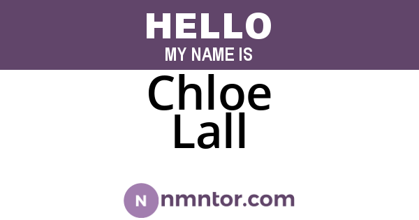 Chloe Lall