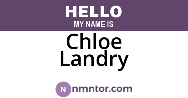 Chloe Landry