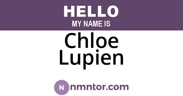 Chloe Lupien