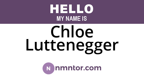 Chloe Luttenegger