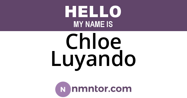 Chloe Luyando