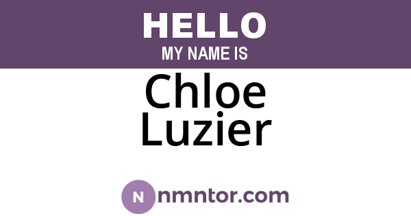 Chloe Luzier