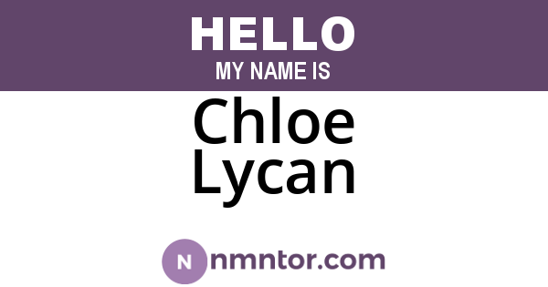 Chloe Lycan