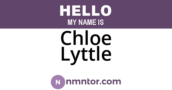 Chloe Lyttle