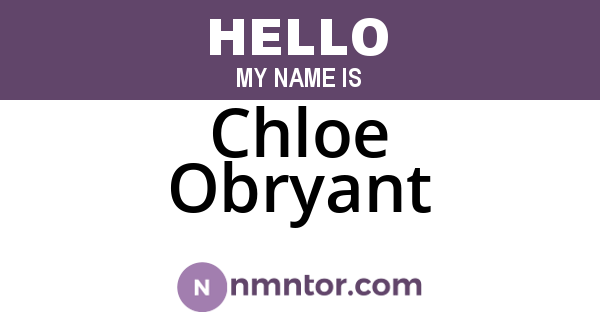 Chloe Obryant
