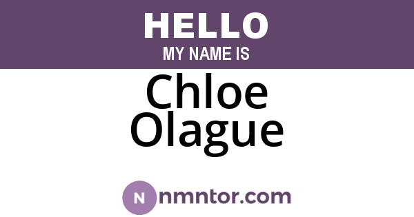 Chloe Olague