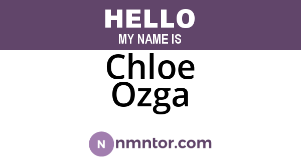 Chloe Ozga