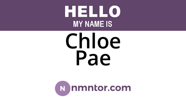 Chloe Pae
