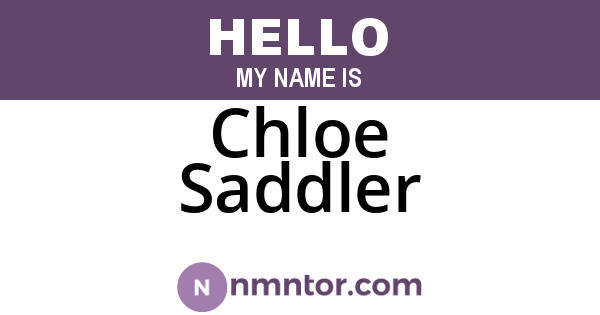 Chloe Saddler