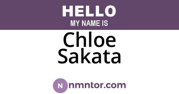 Chloe Sakata