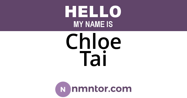 Chloe Tai