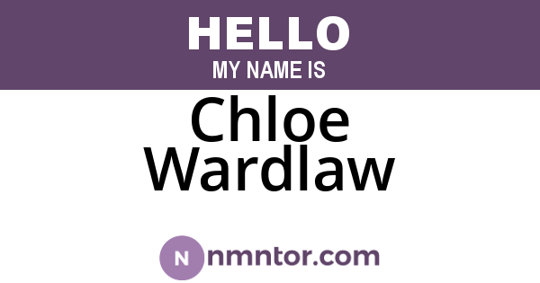 Chloe Wardlaw