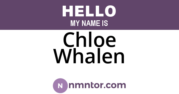 Chloe Whalen