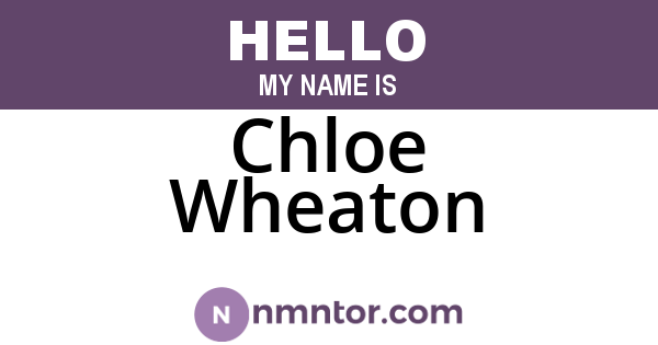 Chloe Wheaton