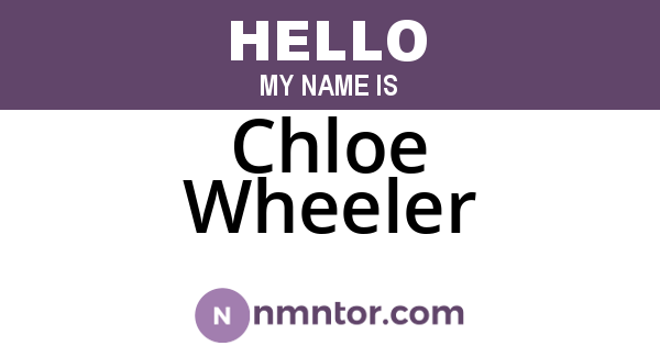 Chloe Wheeler