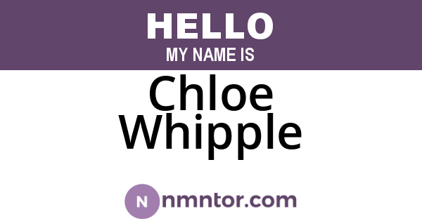 Chloe Whipple